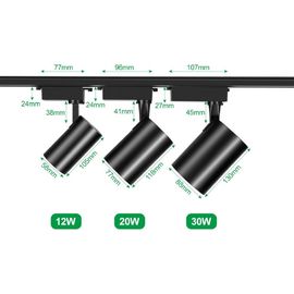 2 Phase LED COB Ceiling Mounted Track Lighting Replace Halogen Lamps AC220V